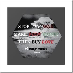 Stop war make love Posters and Art